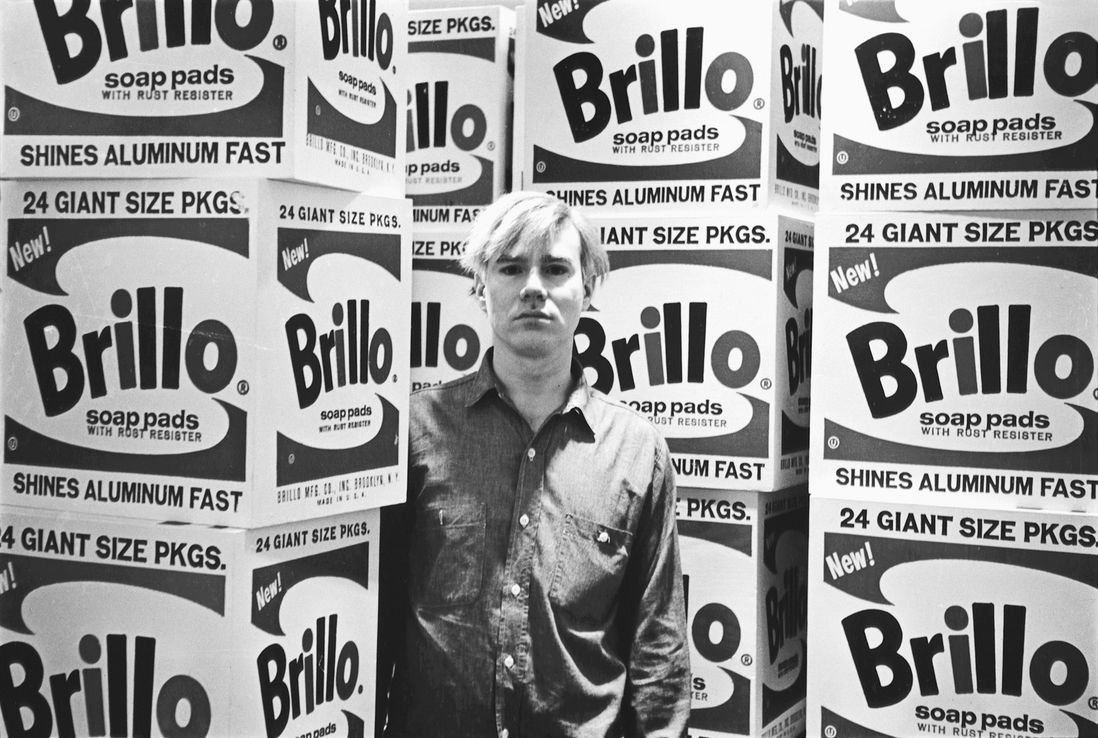 Andy Warhol at the opening of his exhibition, “The Personality of the Artist,” at the Stable Gallery, 33 East 74th St., April 21, 1964<br/>